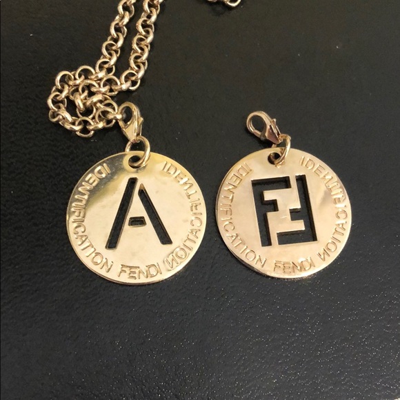 fendi necklace initial